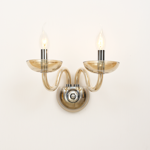 Επιτοίχιο φωτιστικό/ACA/LUNARIA/BLK82182WCNC/χρυσό