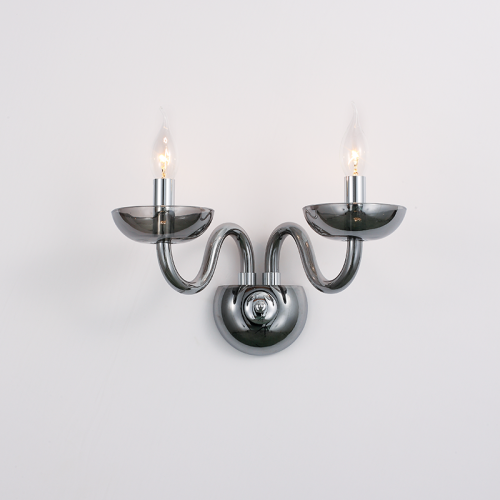 Επιτοίχιο φωτιστικό/ACA/LUNARIA/BLK82182WSGC/φιμέ