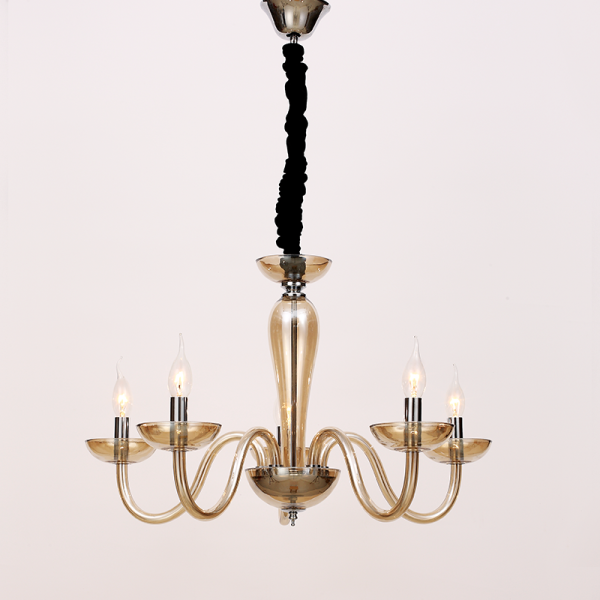 Κρεμαστό φωτιστικό/ACA/LUNARIA/BLK82185PCNC/χρυσό/χρώμιο