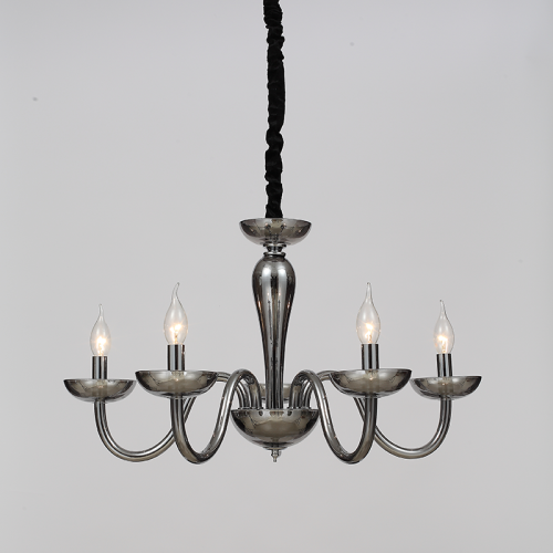 Κρεμαστό φωτιστικό/ACA/LUNARIA/BLK82185PSGC/φιμέ/χρώμιο