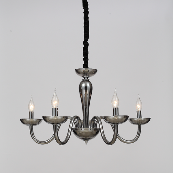 Κρεμαστό φωτιστικό/ACA/LUNARIA/BLK82185PSGC/φιμέ/χρώμιο