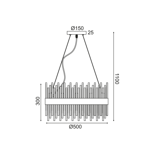 Κρεμαστό φωτιστικό/ACA/DYNASTY/EG18412P50AB/χρυσό